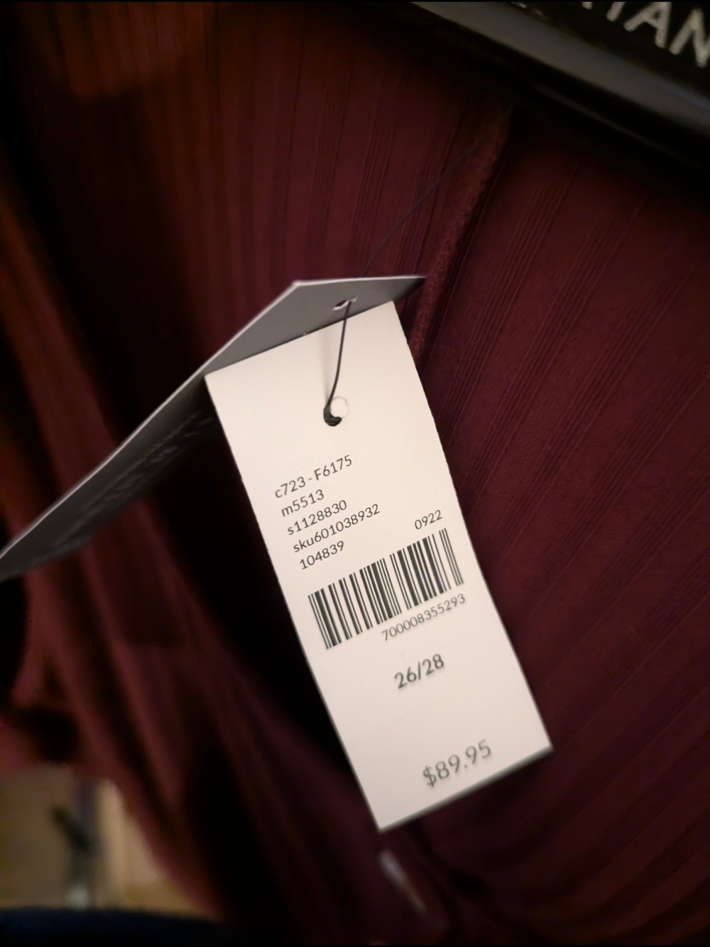 NWT- Lane Bryant: Burgundy Dress Sz 26/28 - Picture 6 of 9
